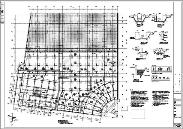 广西地下一层框架结构地下车库结构施工图-图二