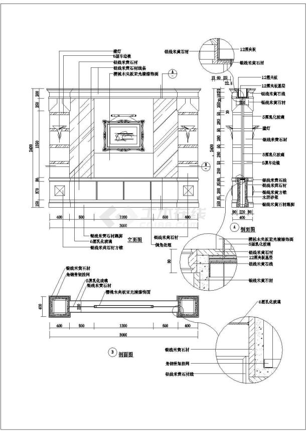 小区内小品景观cad规划设计图纸-图二