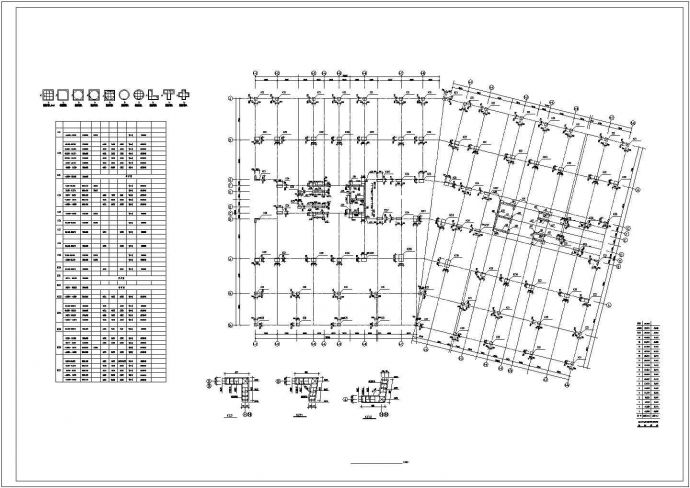 某地区花园楼房框架结构施工CAD图_图1