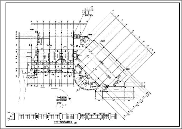 比较完整的一套会所建筑设计图（共11张）_图1