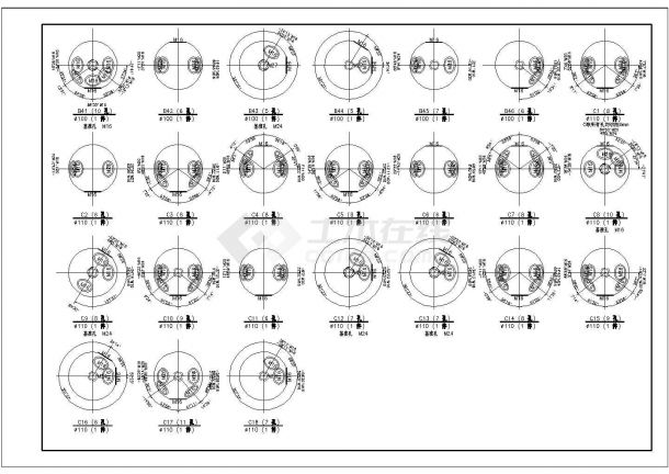 异形装饰网架设计方案全套CAD图纸-图二