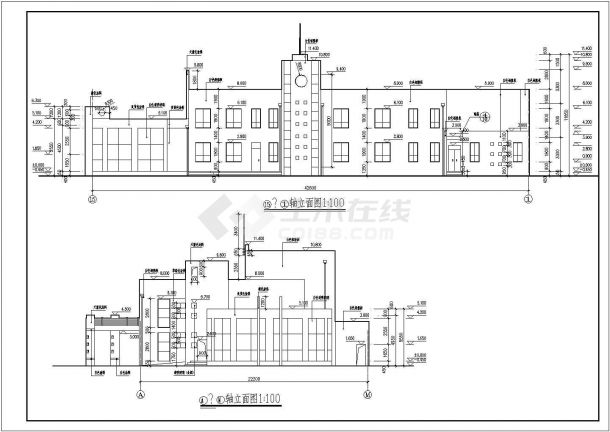  二层砖混结构幼儿园建筑设计图纸（含详图）-图二