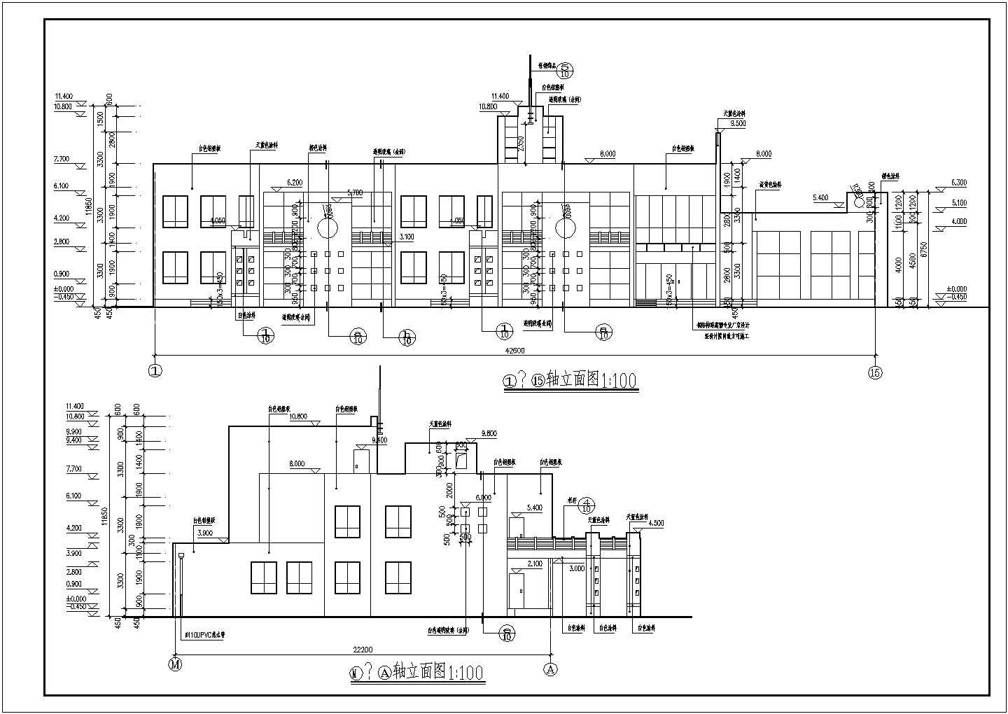  二层砖混结构幼儿园建筑设计图纸（含详图）