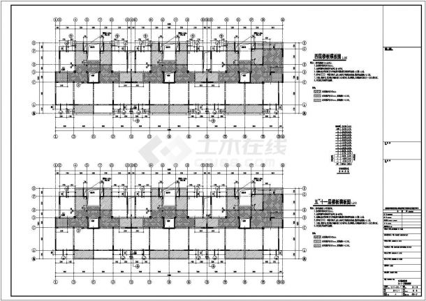 某地11层剪力墙结构住宅楼结构施工图-图一