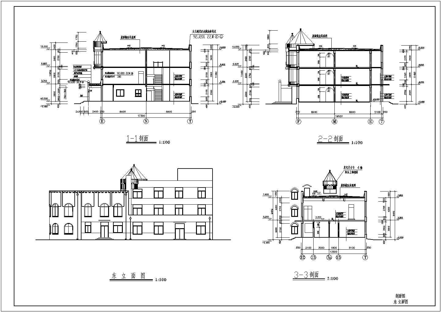 某县城三层幼儿园建筑设计图（含详图）