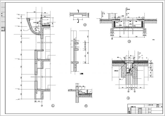 某地小型详细的会所建筑施工图（共5张）_图1
