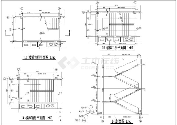 详细精美的会所建筑施工图（共9张）-图一