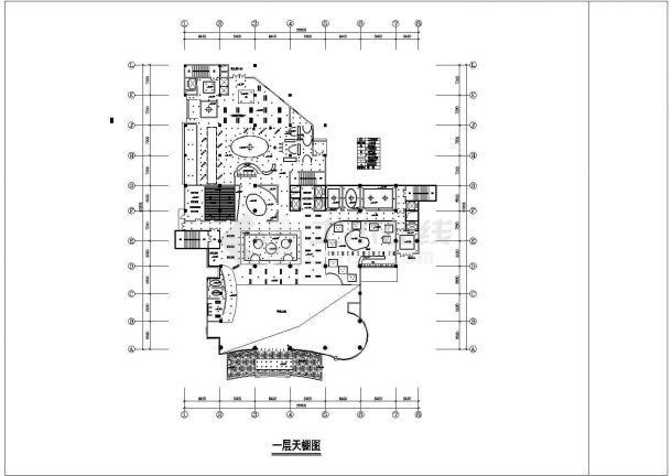 某商务酒店平面建筑CAD设计图纸-图一