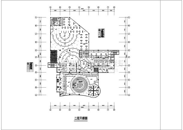 某商务酒店平面建筑CAD设计图纸-图二