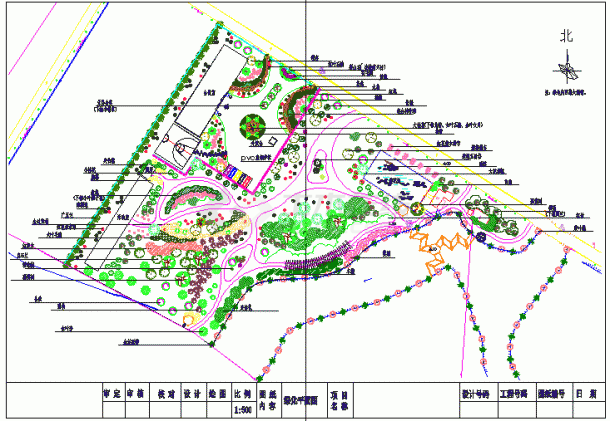 某大型公园植物建筑配置CAD设计图纸-图一
