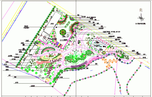 某大型公园植物配置CAD设计图纸-图一