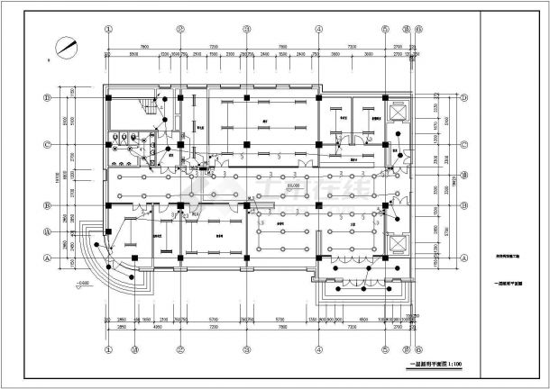 某汽车城9层的综合楼电气设计施工图-图一