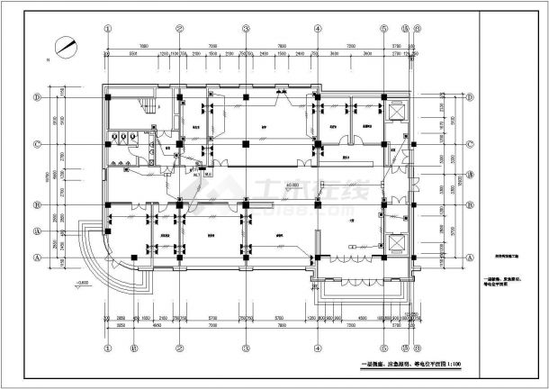 某汽车城9层的综合楼电气设计施工图-图二