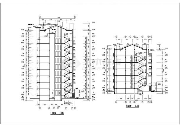 某砌体结构九层住宅建筑设计方案图-图一