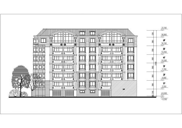 六层359平方米住宅建筑设计图纸-图一