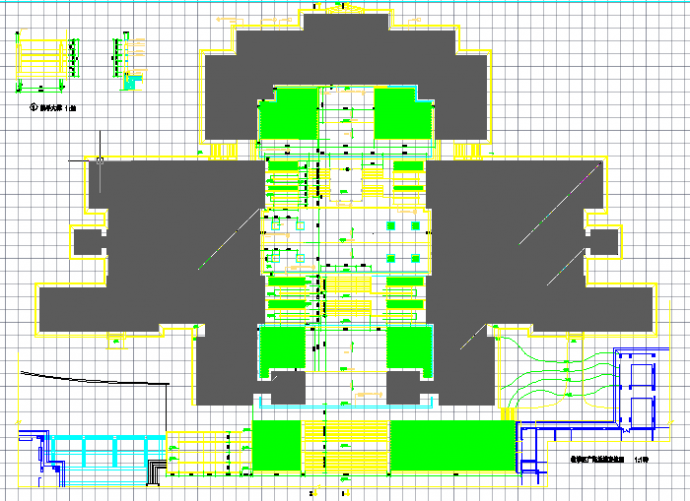 某学校教学楼广场环境设计图_图1