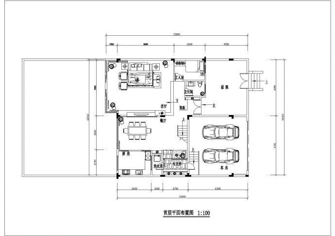 某私人三层别墅室内装修设计cad施工图_图1