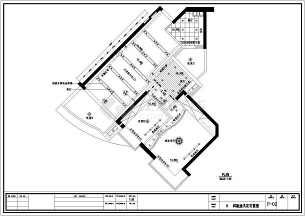 某住宅项目样板间室内装饰cad施工图-图二