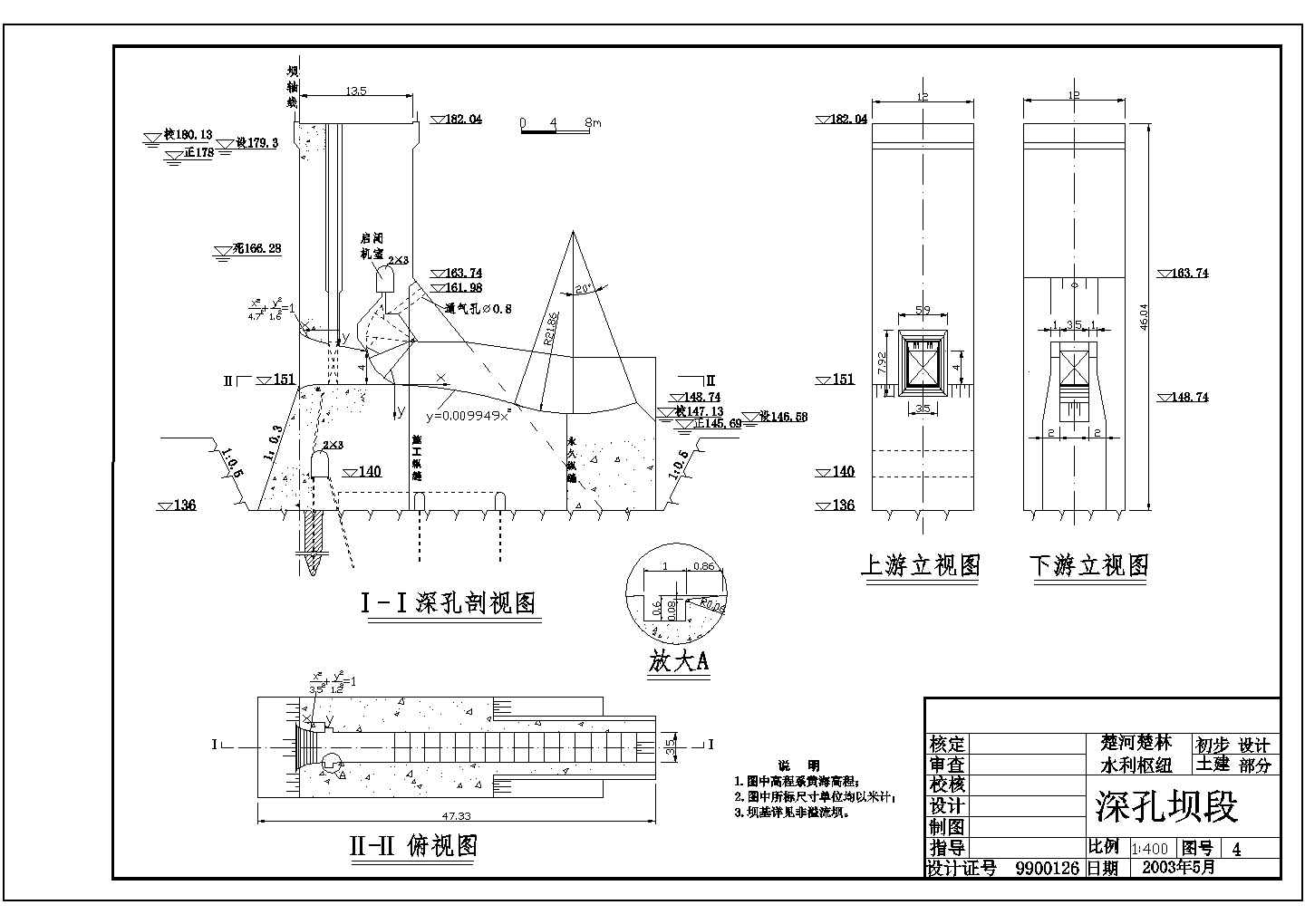 楚河楚林水利枢纽重力坝毕业设计图纸（含设计报告）