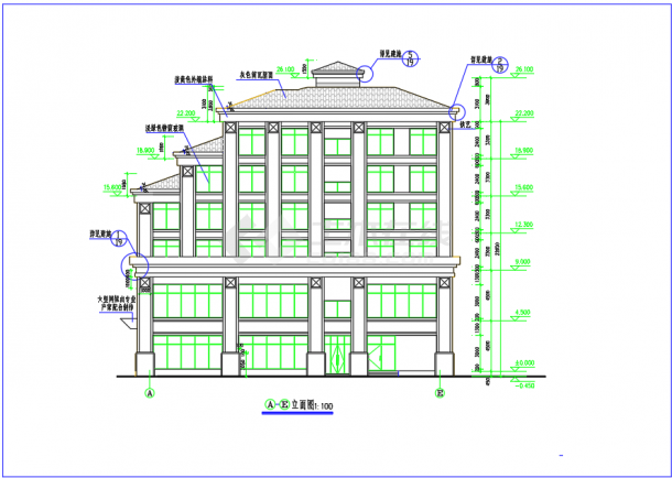 某街道小型旅馆建筑方案设计CAD图-图一