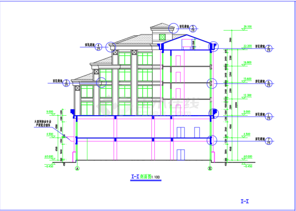 某街道小型旅馆建筑方案设计CAD图-图二