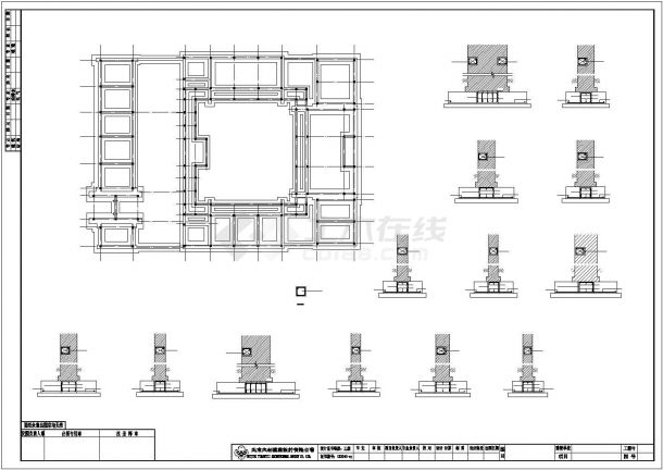 江苏省某地区水街四合院CAD建筑设计图-图二