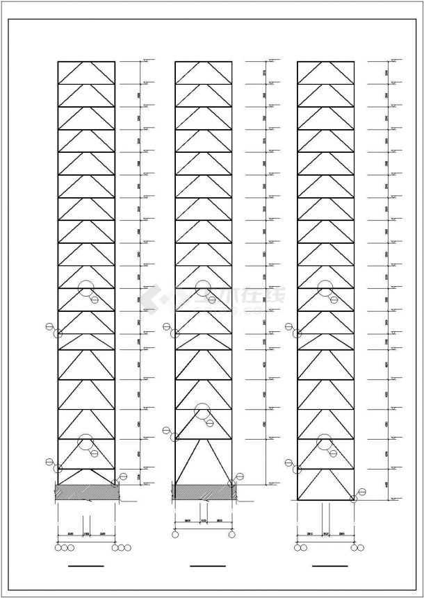 浙江省某地69.74米高高层钢框架结构设计图-图二