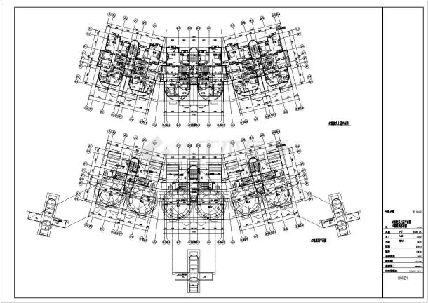 某地大型高层商住楼建筑图（共20张）-图二