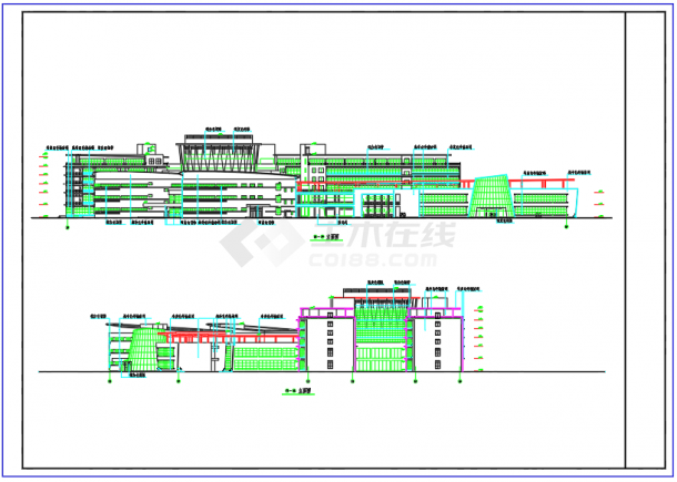 某大型生活小区高层住宅楼建筑设计施工图（含总图）-图二