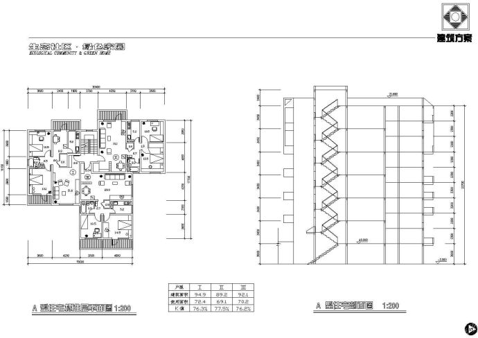 某地生态社区绿色会展中心建筑设计施工CAD图纸_图1