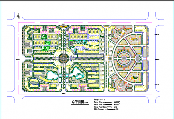 某地住宅小区总平面规划设计CAD图-图一