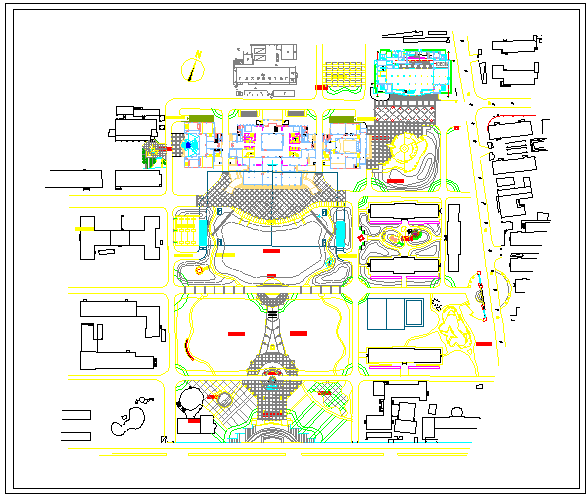某大学校园规划设计图纸_图1