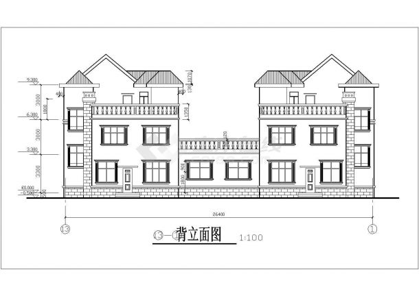 3层农村自建房别墅设计图纸（含效果图）-图一