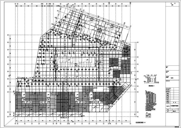 某六度地下一层框架结构地下室结构施工图-图一