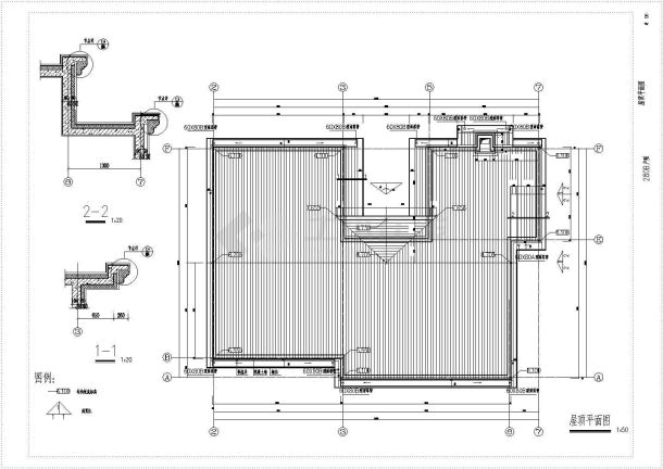 某地京龙花园280别墅B户型建筑图-图一