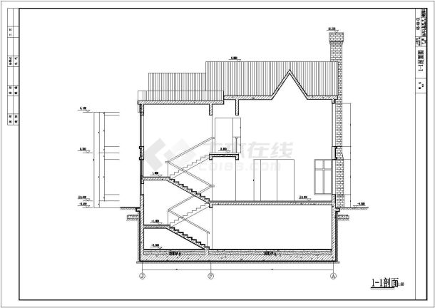 某地京龙花园380别墅a户型建筑图-图一