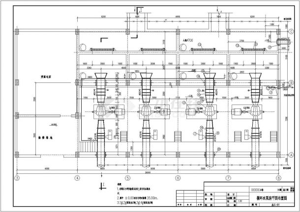 某地工厂循环水泵房工艺设计施工图-图一