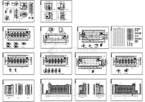 六层框架结构快捷酒店建筑设计方案图-图一