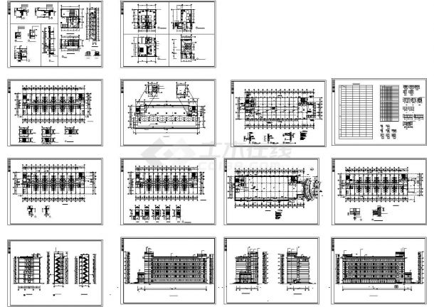六层框架结构快捷酒店建筑设计方案图-图二
