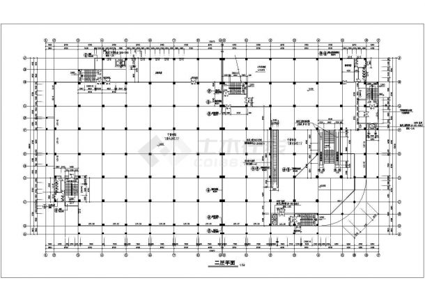 某多层框架结构商业大厦建筑设计施工图-图一