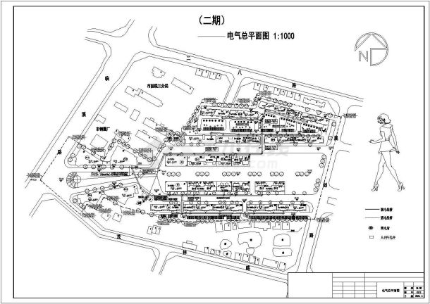 某地商业街电气平面设计图（含设计说明）-图一