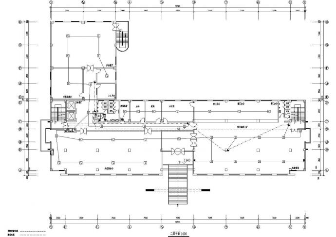 某地大型五层办公楼电气CAD设计图_图1