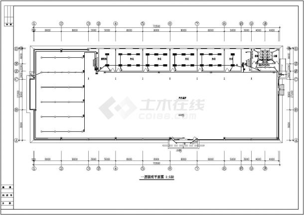 某地汽车展厅电气设计图（共6张）-图一