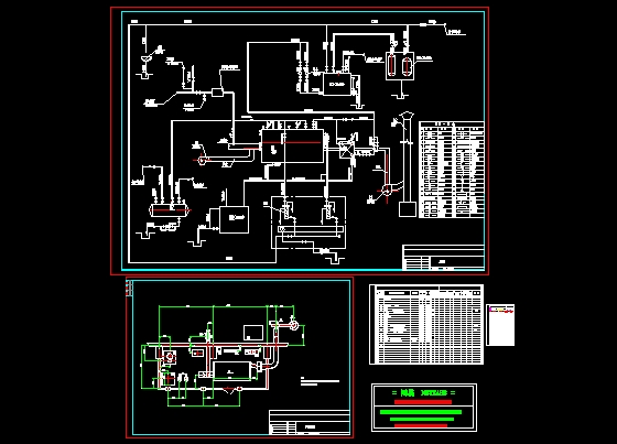 2t锅炉房布置图及系统图