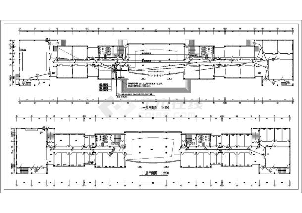 某地七层办公楼电气平面CAD设计图-图一