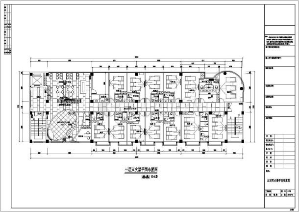 某足按馆室内装修CAD设计施工图纸-图一