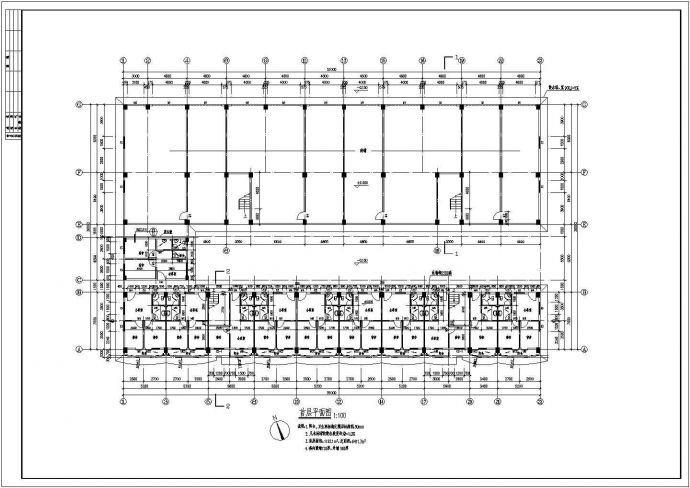 某大学宿舍综合楼CAD设计施工图纸_图1