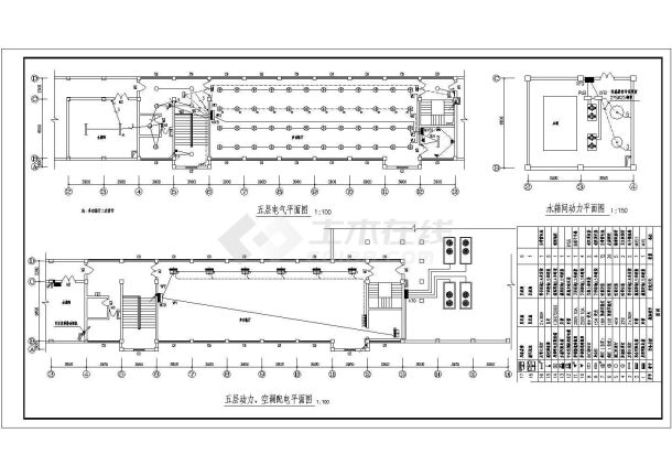某单5层框架结构办公楼电气设计施工图-图一