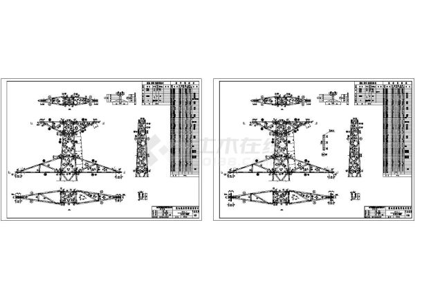 供电铁塔通用设计图纸（共16张）-图一