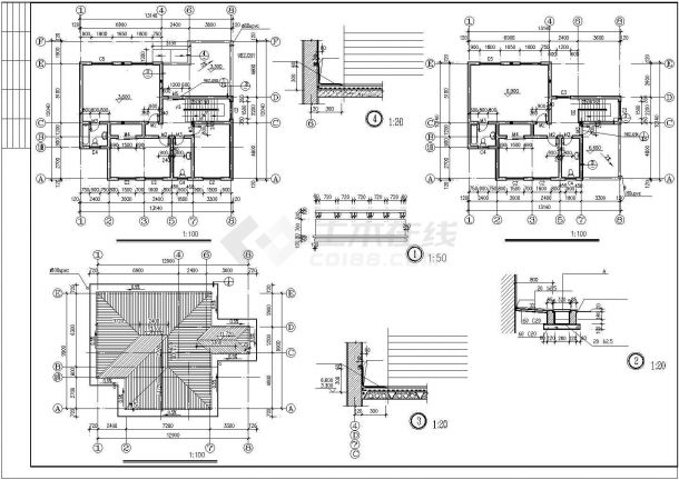 某地方A型别墅建筑设计全套施工图-图二